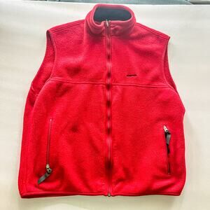 VTG 90's Red Fleece Zip Up Patagonia Synchilla Vest Men's XL Gorpcore